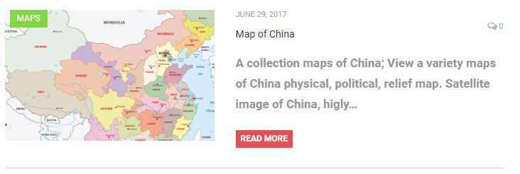 Map of China - related